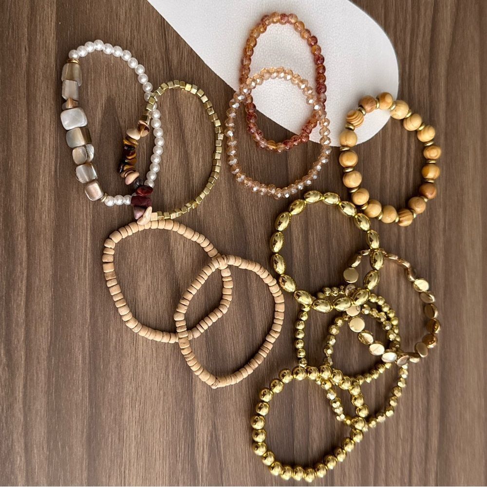 Bohemian Beaded Bracelet Set Q83 - Picture 2 of 5
